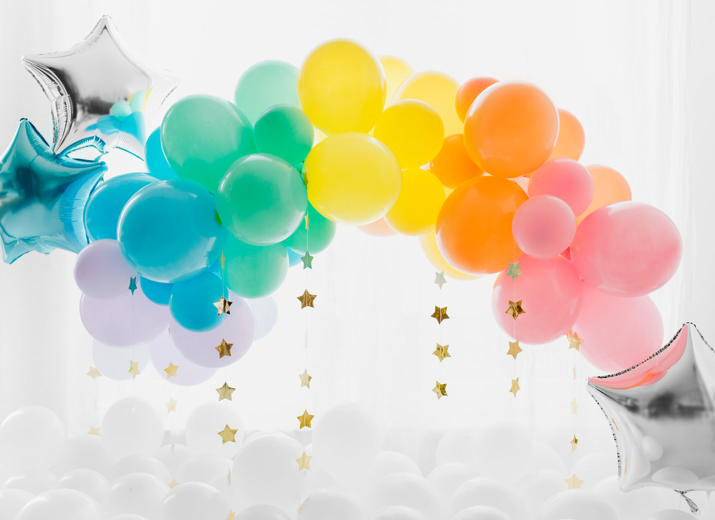 Set 100 Balon Eco Pastel Albastru Pudrat - Diametru Aprox. 26 cm