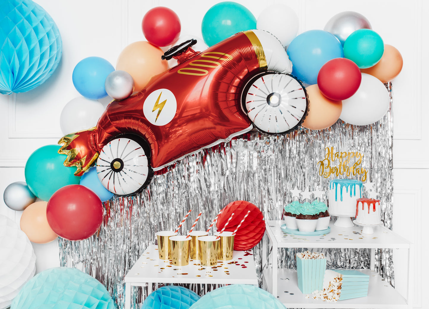 Set 100 Balon Eco Pastel Albastru Pudrat - Diametru Aprox. 26 cm