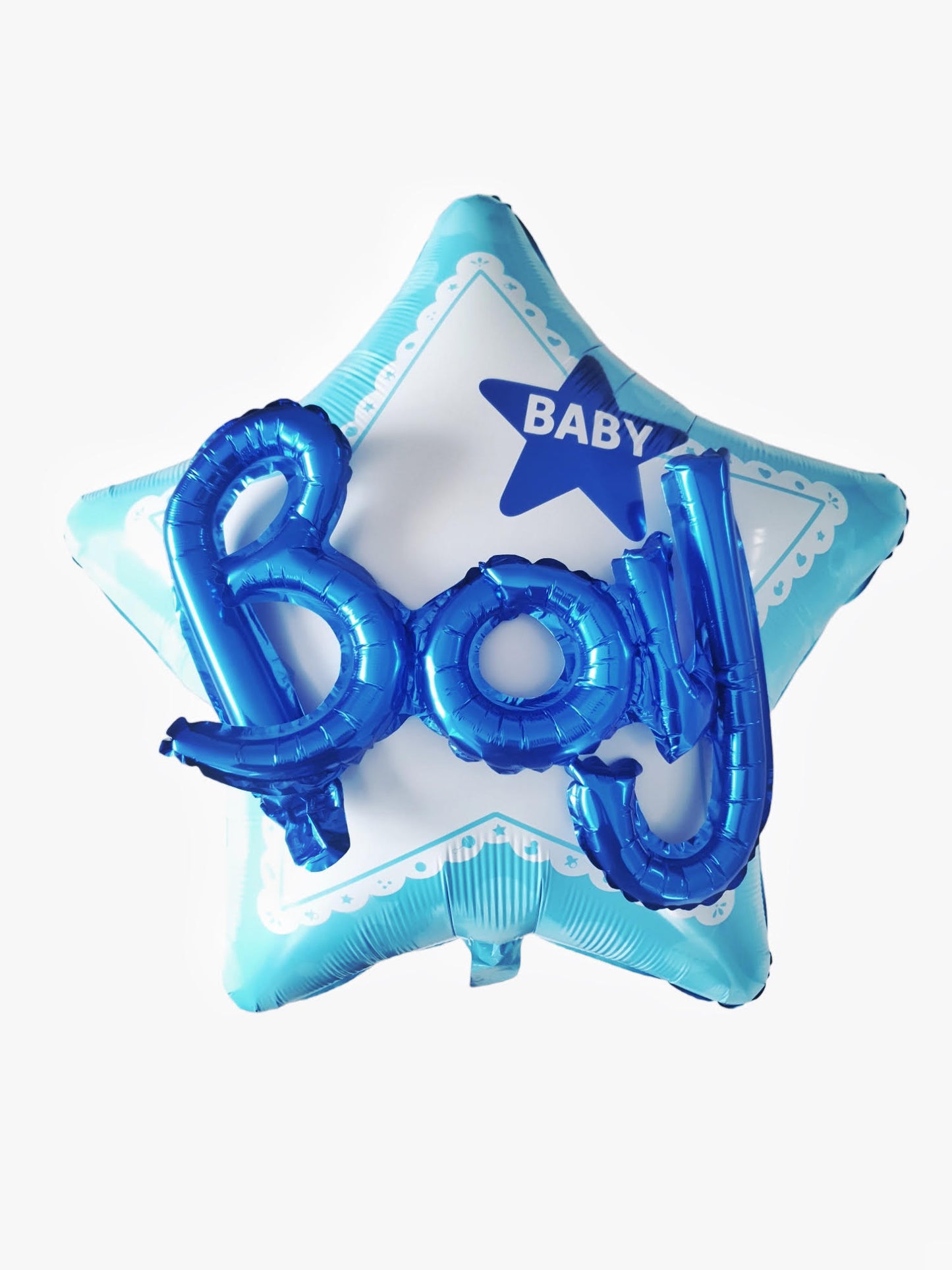 Balon folie botez / gender reveal stea "Baby Boy" 3D 79X84