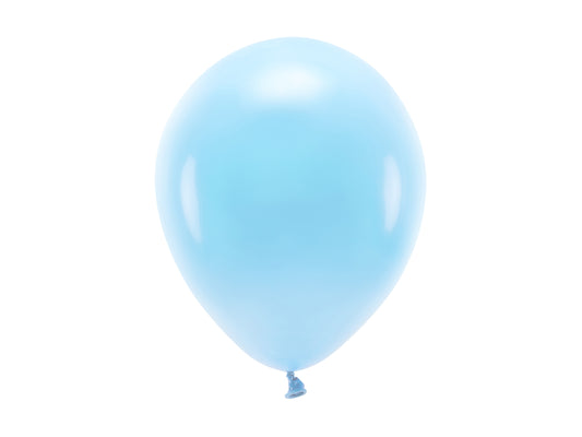 Set 100 Balon Eco Pastel Albastru Pudrat - Diametru Aprox. 26 cm