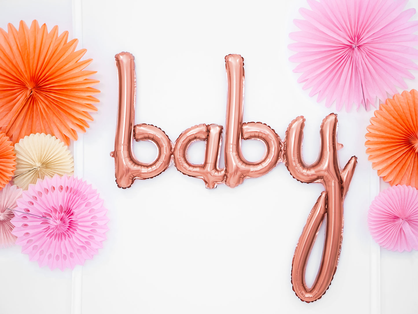 Balon de folie roze "Baby" 70 x 77 cm