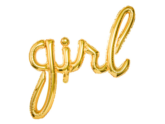 Balon de folie auriu "girl" 77 x 70 cm