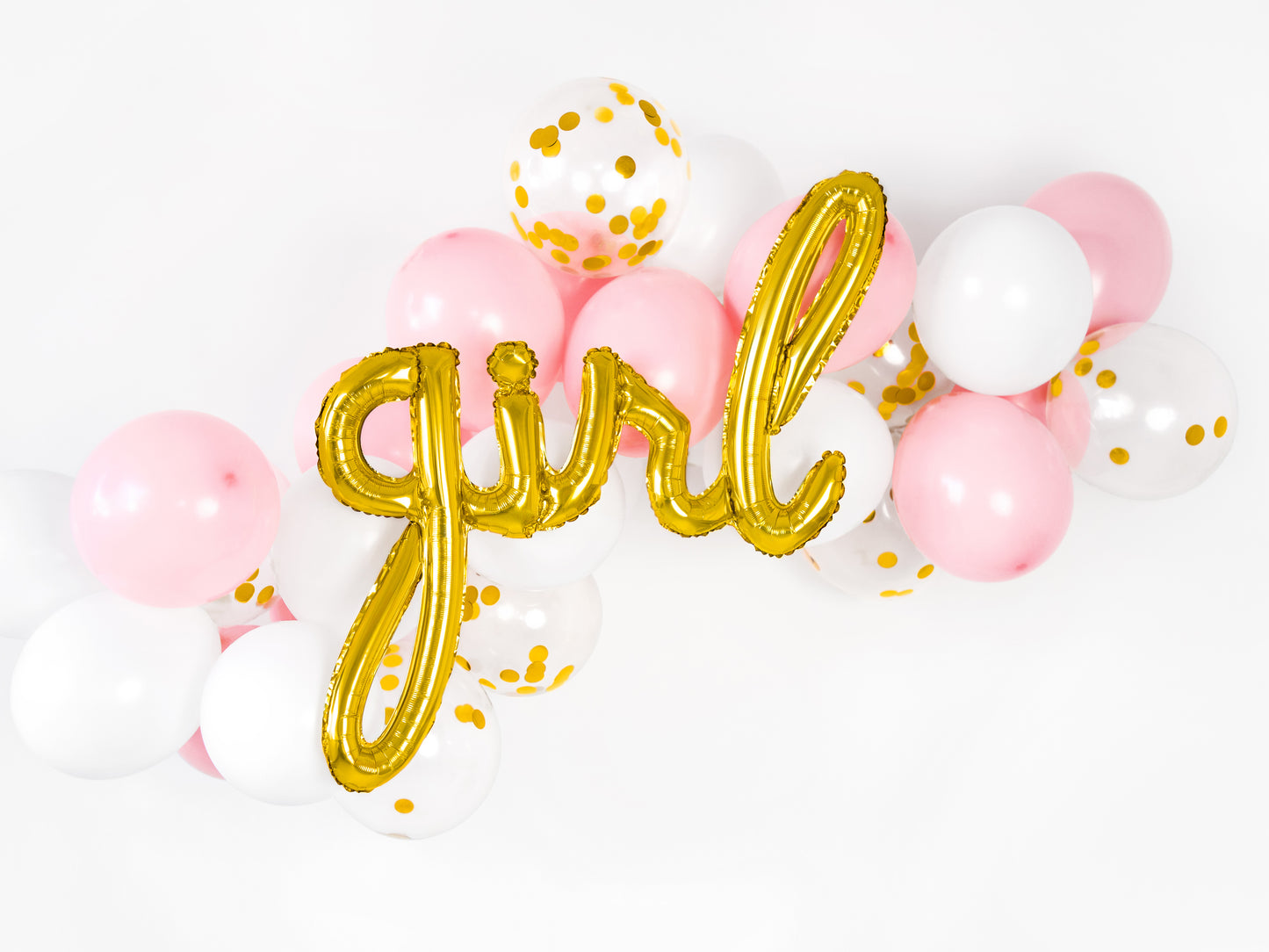 Balon de folie auriu "girl" 77 x 70 cm