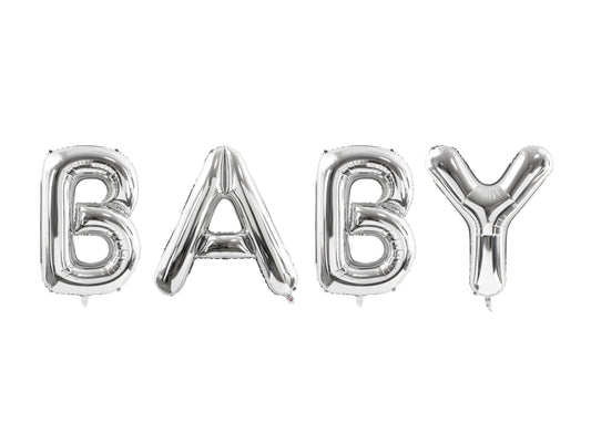 Balon de folie arginitu "Baby" 262 x 86 cm
