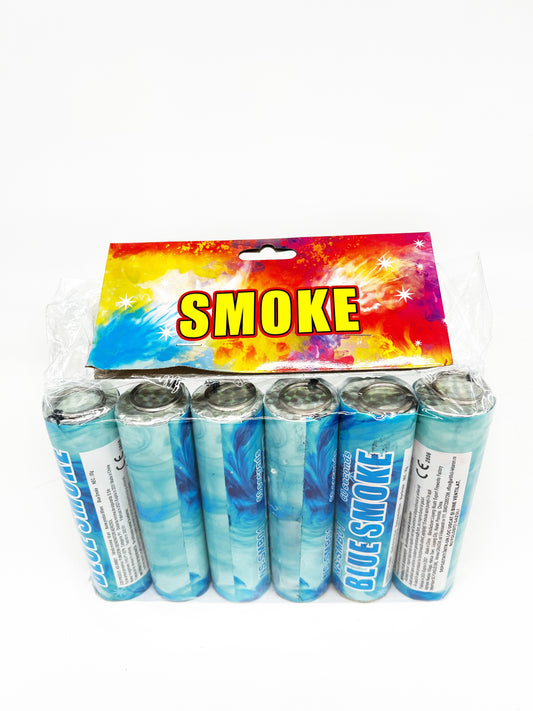 Fumigene albastre cu inel gender reveal - set 6 buc