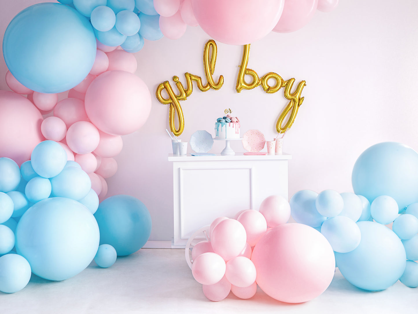 Balon jumbo Albastru Pudrat - 1 M