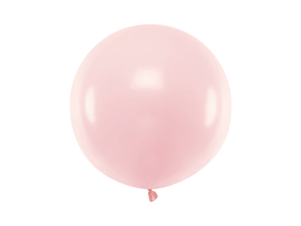 Balon rotund Roz Pastel Pudrat | Gaseste-l pe gender-reveal.ro