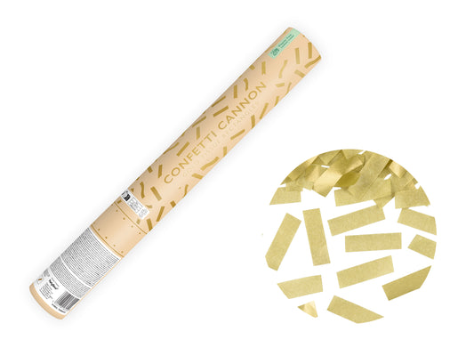 Tun de confetti, benzi aurii, 40 cm