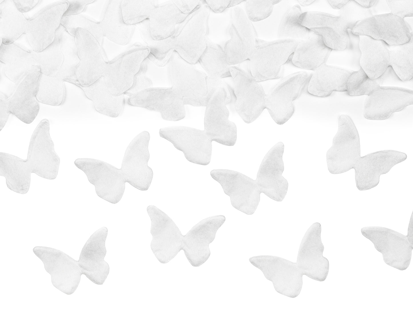 Tun confetti, fluturi albi, 20cm