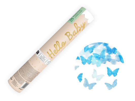 Tun confetti, fluturi albastrii, 20cm