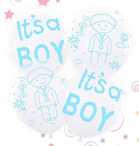 Set 4 baloane duble 25-30 cm “It’s a Boy”