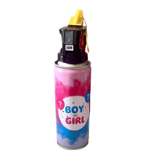 Extinctor mini cu pudra colorata roz Gender Reveal